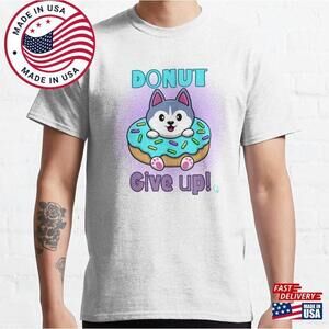 Cute Dog Donuts Pun Graphic Classic T-Shirt  Unisex